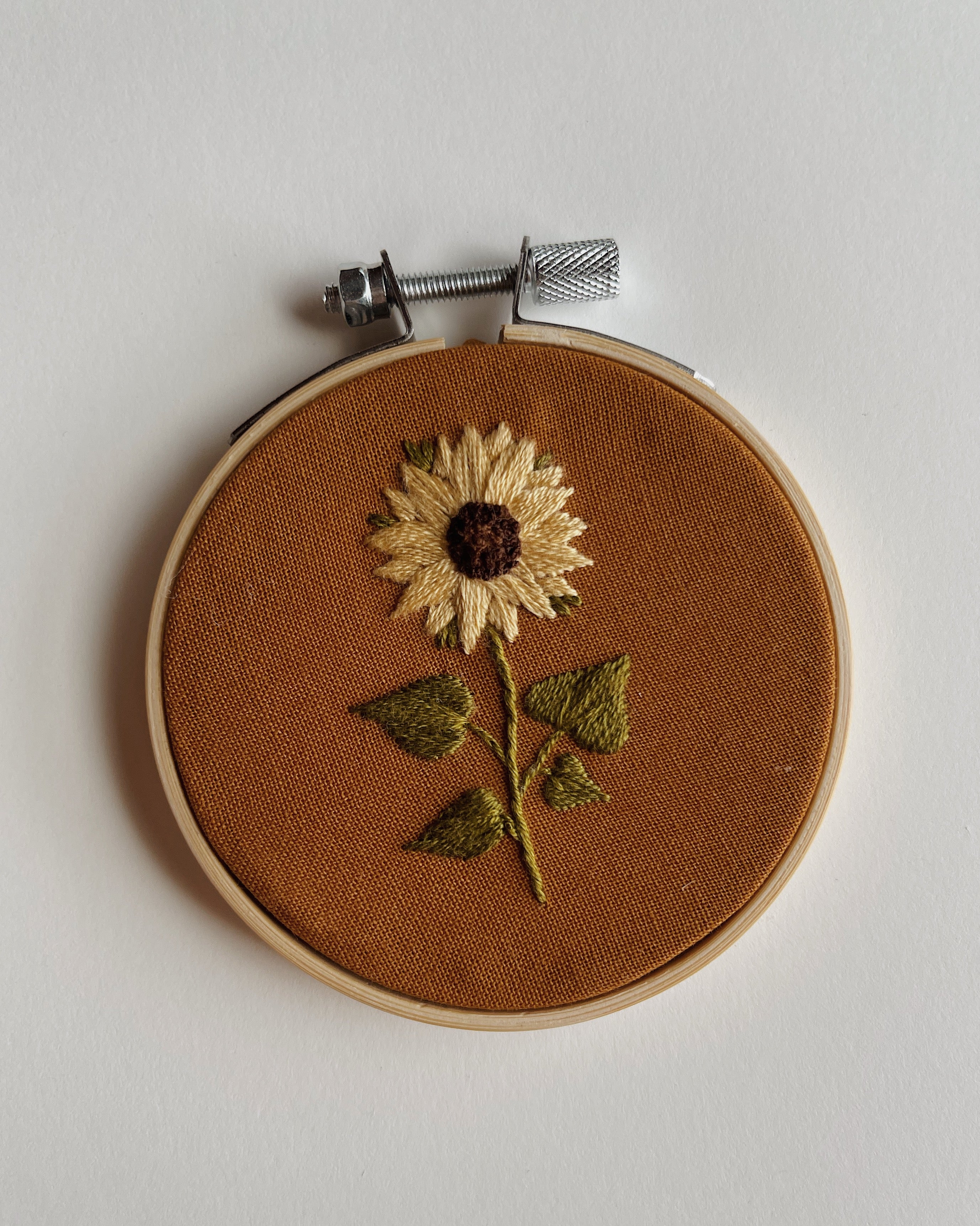 Mini Sunflower Embroidery Hoop