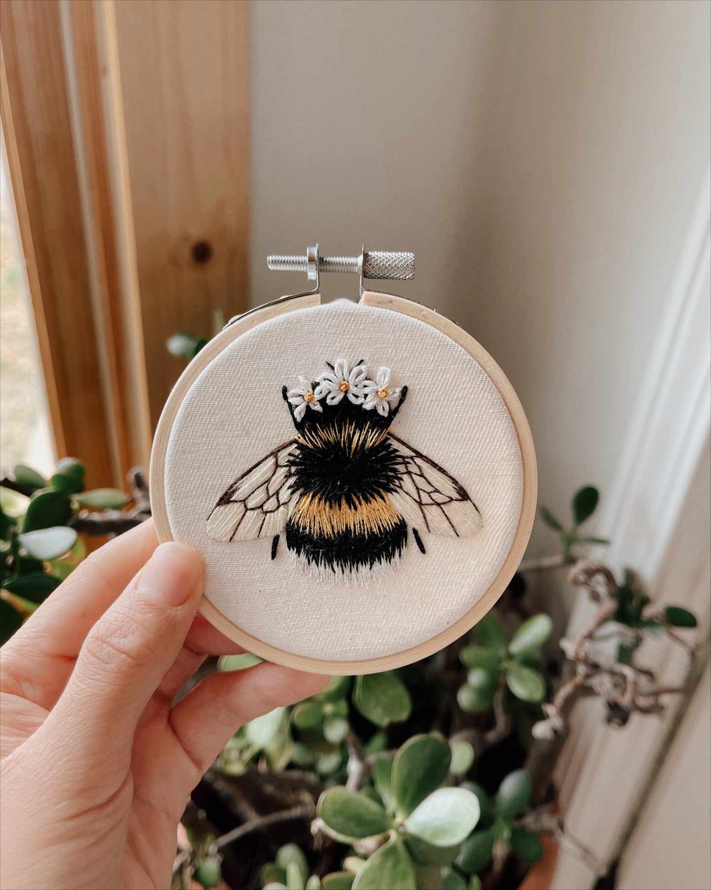 Bumble Bee Embroidery Hoop