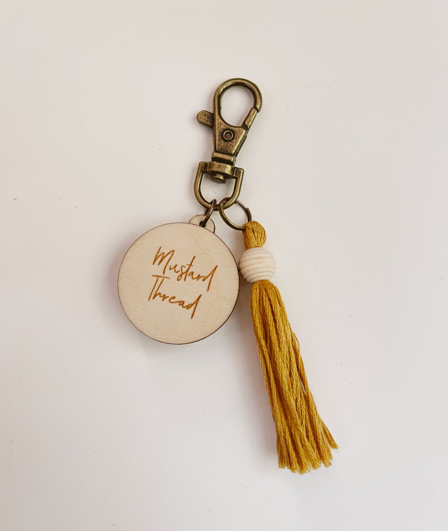 Wax Flower Embroidery Keychain