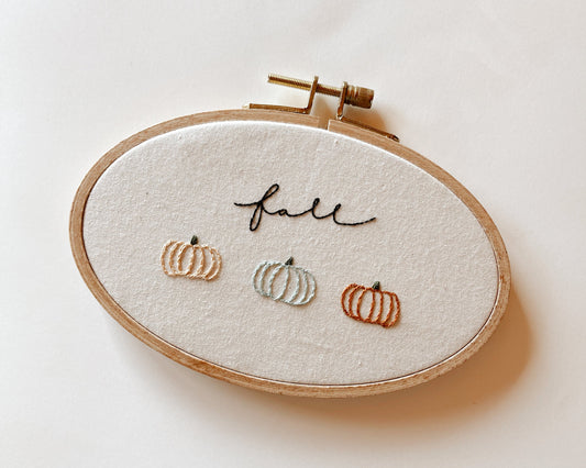 Fall Oval Embroidery Hoop