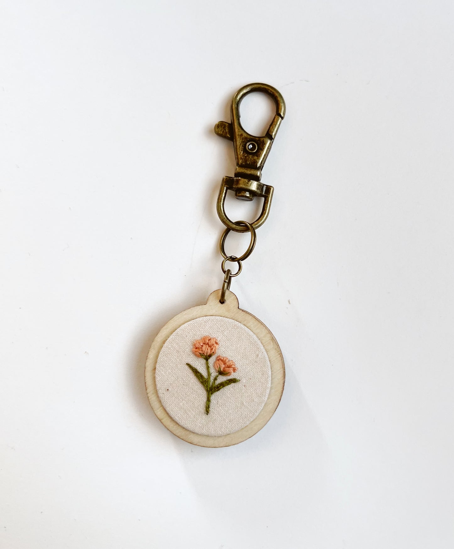 Pink Floral Keychain