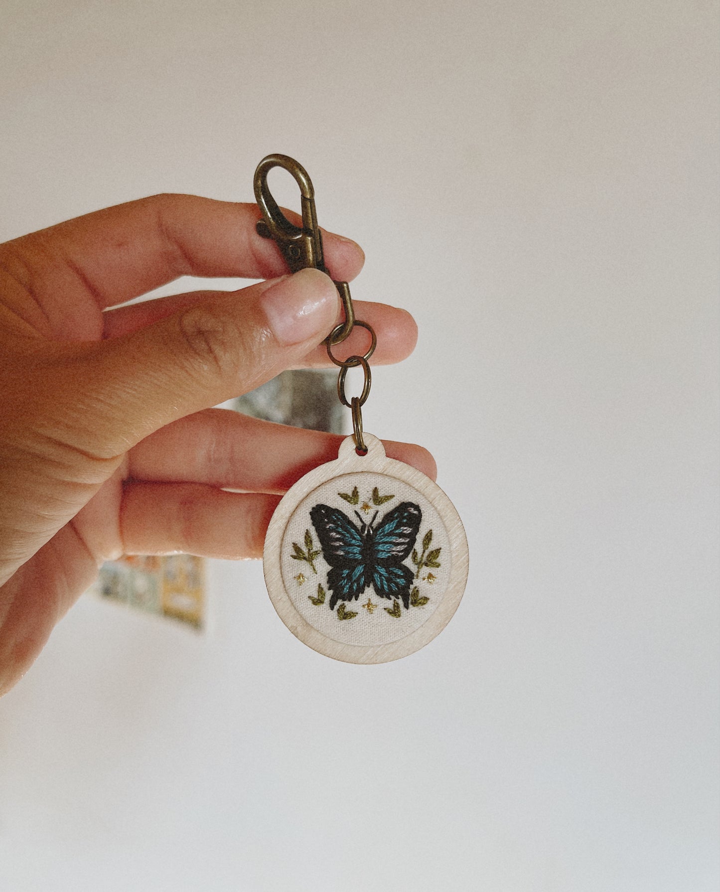 Blue Butterfly Keychain