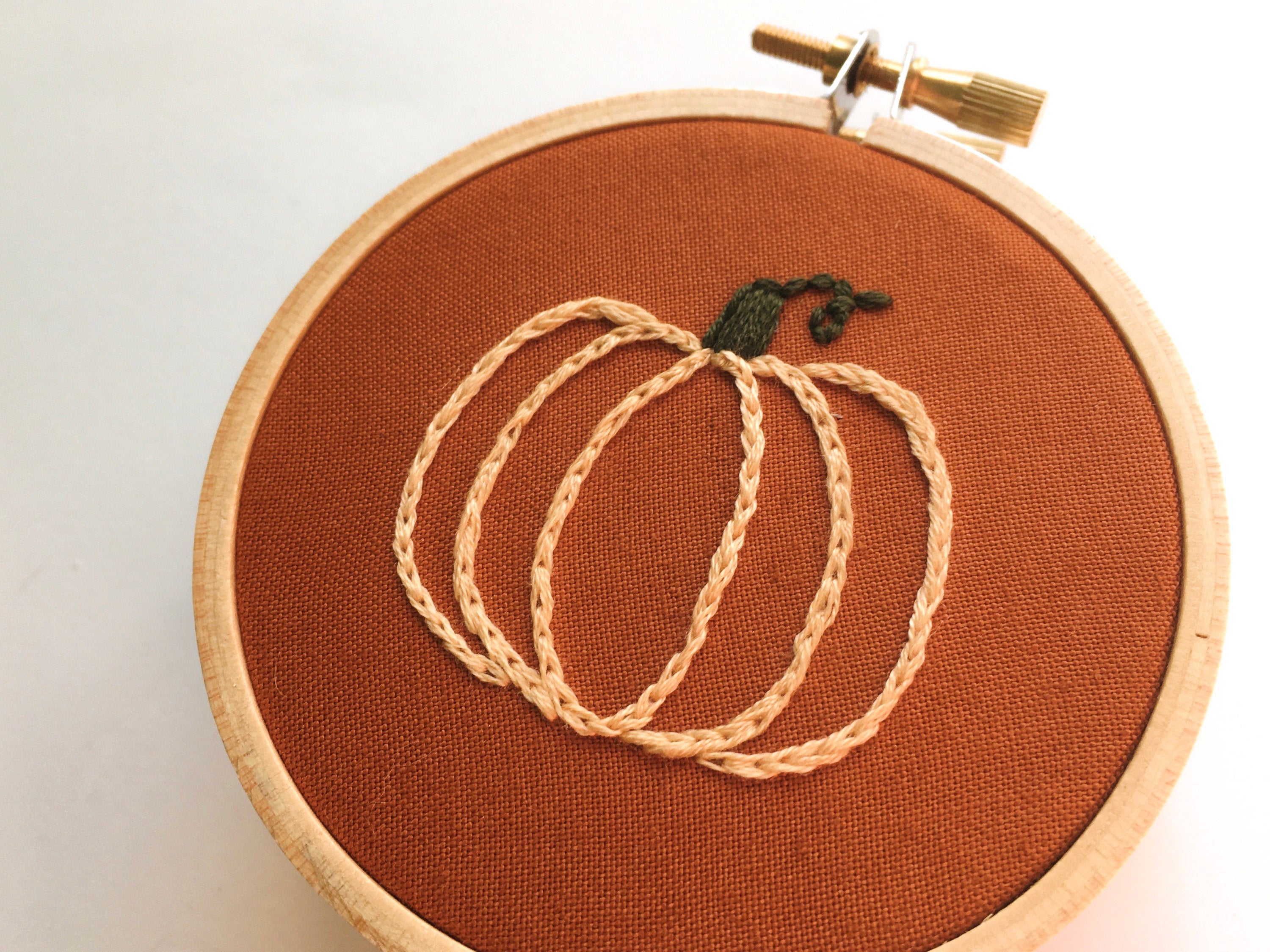 Mini Pumpkin Embroidery Hoops