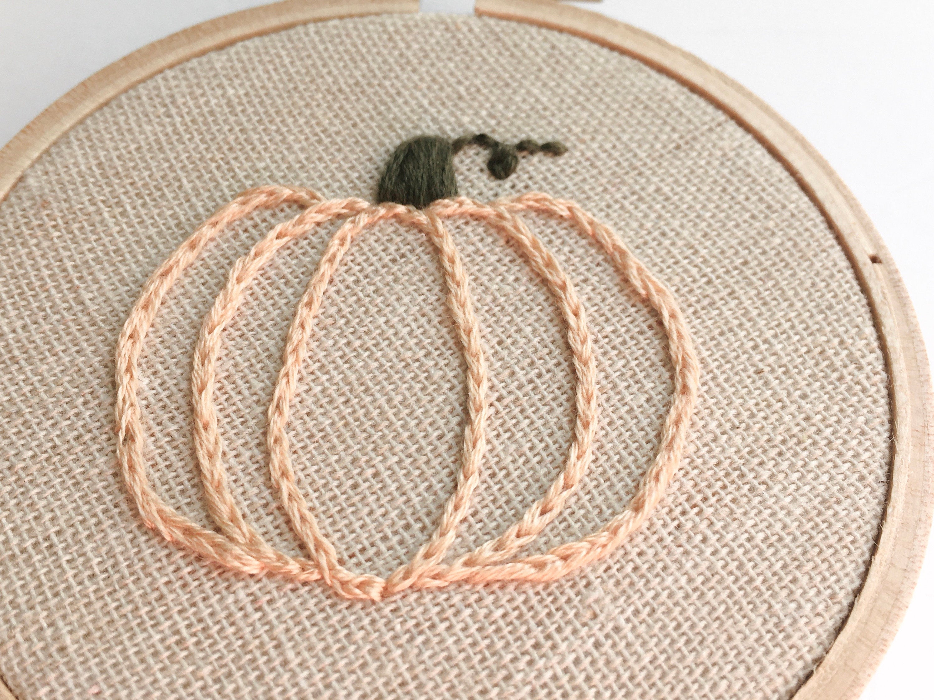 Mini Pumpkin Embroidery Hoops
