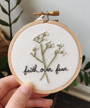 Hanging Plant Mini Wildflower Embroidery