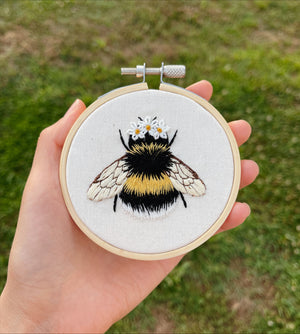Bumble Bee Embroidery Hoop